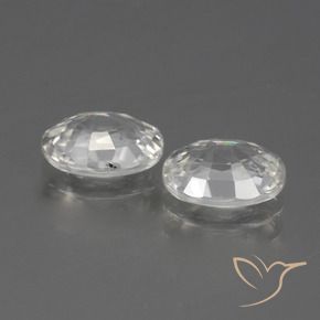 Gemme di Zircone Bianco naturale da 2.39 ct, Ovale, VVS-VS