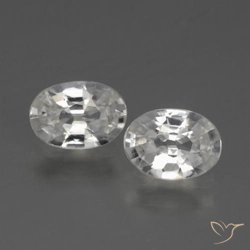 2.15ctw Naturale Bianco Zircone, Ovale, VVS