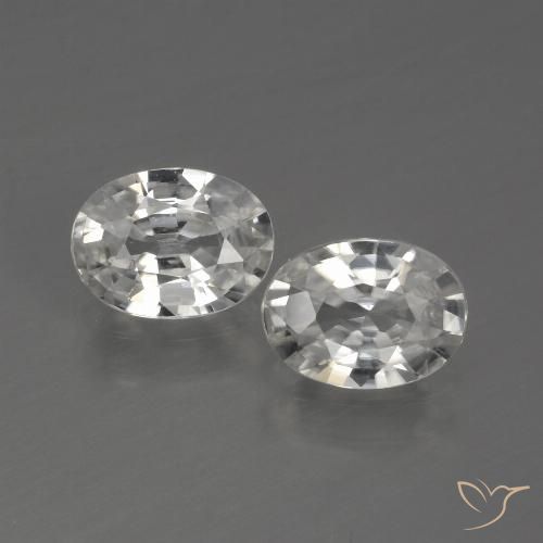 1.96ctw Naturale Bianco Zircone, Ovale, VVS