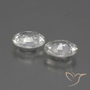 Gemme di Zircone Bianco naturale da 1.96 ct, Ovale, VVS