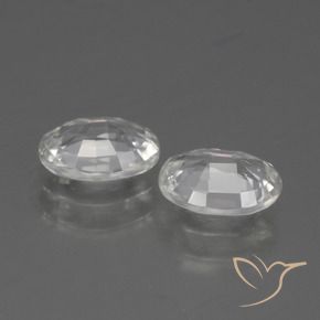 Gemme di Zircone Bianco naturale da 2.28 ct, Ovale, VVS