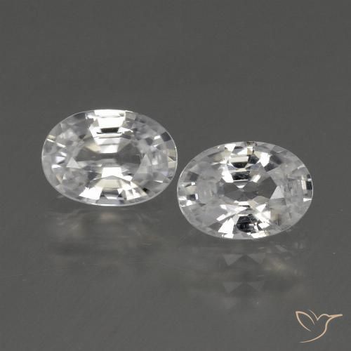 2.48ctw Naturale Bianco Zircone, Ovale, VS