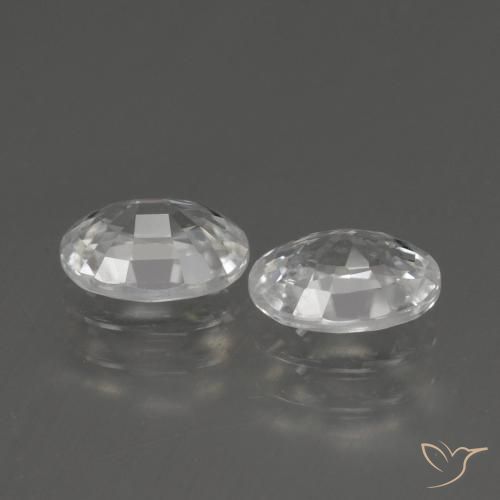 Gemme di Zircone Bianco naturale da 2.46 ct, Ovale, VVS