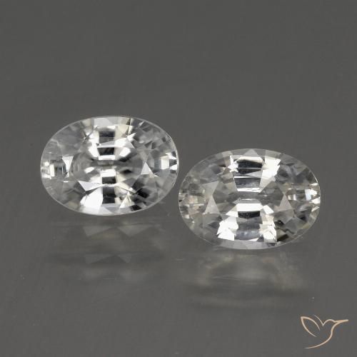 2.50ctw Naturale Bianco Zircone, Ovale, VS