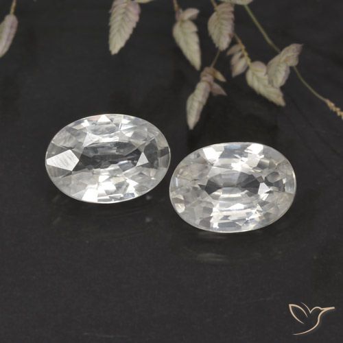 2.09ctw Naturale Bianco Zircone, Ovale, VS