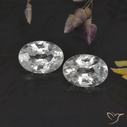 2.42ctw Naturale Bianco Zircone, Ovale, VVS