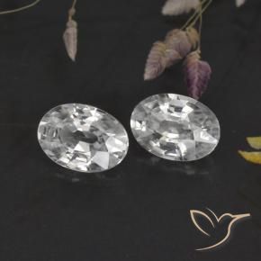 Gemme di Zircone Bianco naturale da 2.42 ct, Ovale, VVS