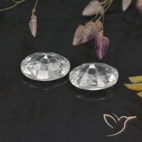 Gemme di Zircone Bianco naturale da 2.42 ct, Ovale, VVS