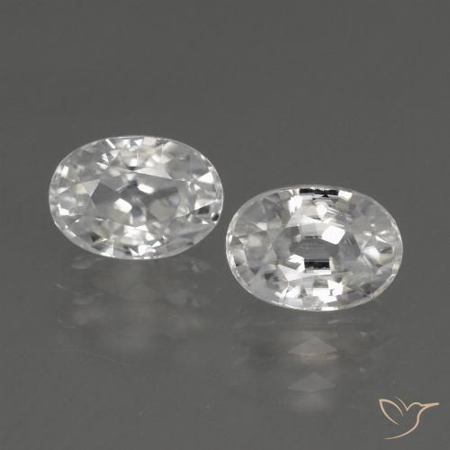 3.02ctw Naturale Bianco Zircone, Ovale, VVS
