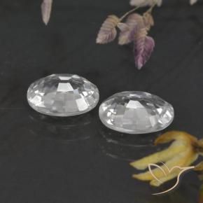 Gemme di Zircone Bianco naturale da 2.28 ct, Ovale, VVS-VS