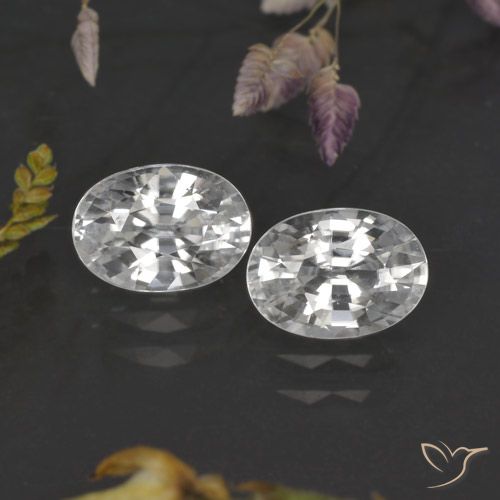 2.63ctw Naturale Bianco Zircone, Ovale, VVS-VS