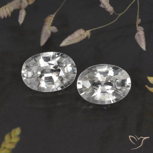 2.33ctw Naturale Bianco Zircone, Ovale, VVS-VS