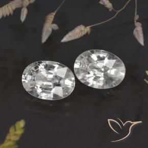 Gemme di Zircone Bianco naturale da 2.33 ct, Ovale, VVS-VS