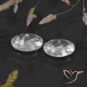 Gemme di Zircone Bianco naturale da 2.33 ct, Ovale, VVS-VS