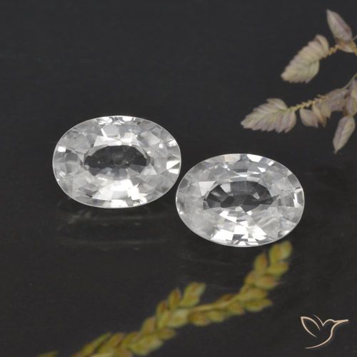 2.41ctw Naturale Bianco Zircone, Ovale, VVS