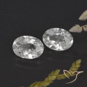 Gemme di Zircone Bianco naturale da 2.41 ct, Ovale, VVS