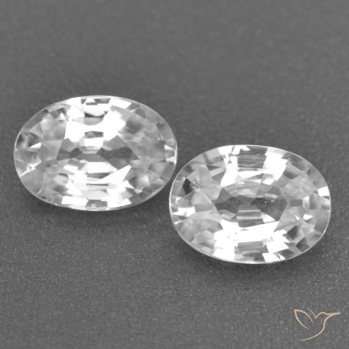 2.19ctw Naturale Bianco Zircone, Ovale, VS