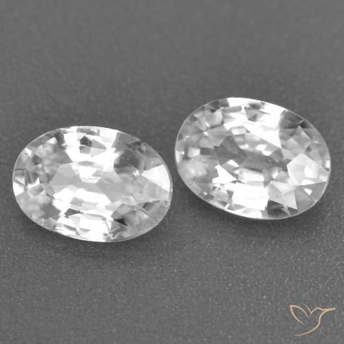 Gemme di Zircone Bianco naturale da 2.19 ct, Ovale, VS