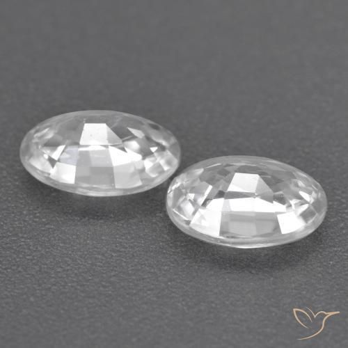 Gemme di Zircone Bianco naturale da 2.19 ct, Ovale, VS