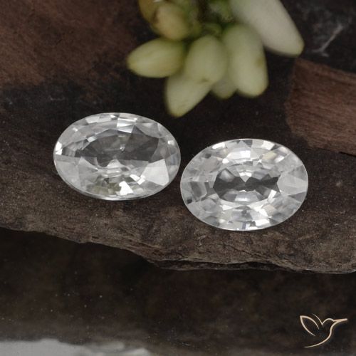 2.08ctw Naturale Bianco Zircone, Ovale, VVS