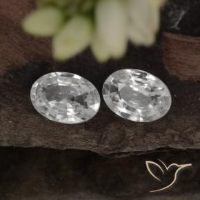 Gemme di Zircone Bianco naturale da 2.08 ct, Ovale, VVS