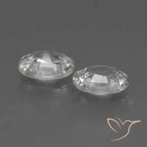 Gemme di Zircone Bianco naturale da 2.27 ct, Ovale, VS