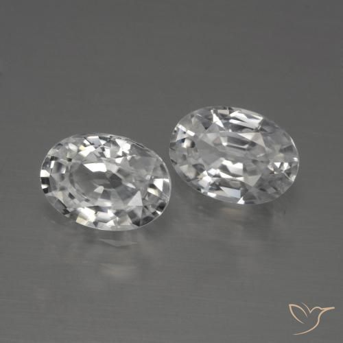 Gemme di Zircone Bianco naturale da 2.42 ct, Ovale, VVS