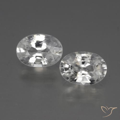 2.32ctw Naturale Bianco Zircone, Ovale, VVS