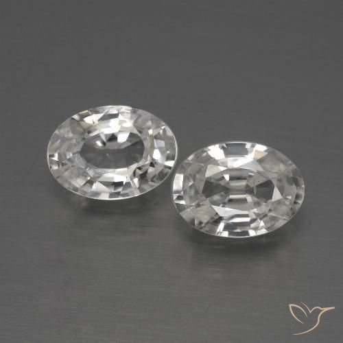 2.12ctw Naturale Bianco Zircone, Ovale, VVS