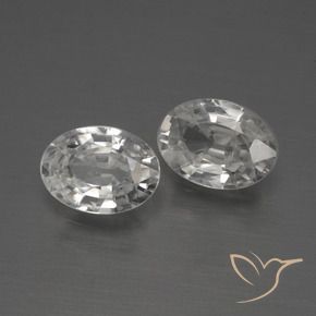 Gemme di Zircone Bianco naturale da 2.12 ct, Ovale, VVS