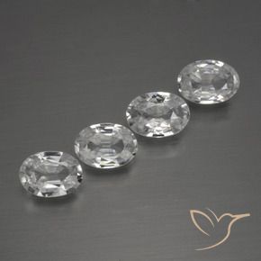 Gemme di Zircone Bianco trasparente naturale da 3.99 ct, Ovale, VVS-VS