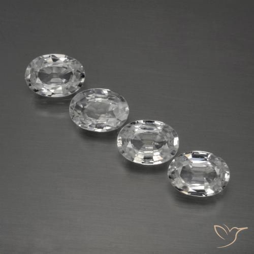 4.39ctw Naturale Bianco trasparente Zircone, Ovale, VS
