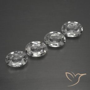 Gemme di Zircone Bianco trasparente naturale da 4.11 ct, Ovale, VVS-VS