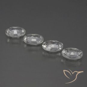 Gemme di Zircone Bianco trasparente naturale da 4.11 ct, Ovale, VVS-VS