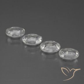 Gemme di Zircone Bianco trasparente naturale da 4.16 ct, Ovale, VVS-VS
