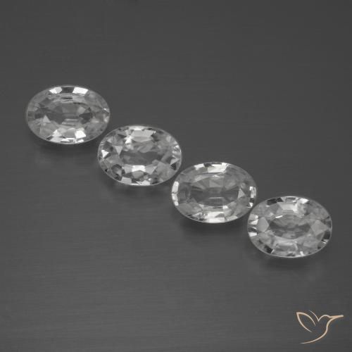 4.17ctw Naturale Bianco trasparente Zircone, Ovale, VVS