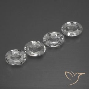 Gemme di Zircone Bianco trasparente naturale da 4.17 ct, Ovale, VVS