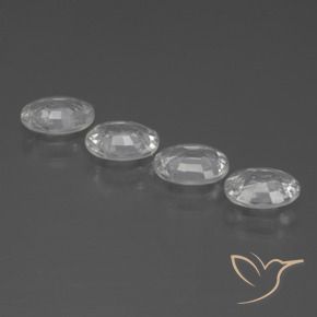 Gemme di Zircone Bianco trasparente naturale da 4.17 ct, Ovale, VVS