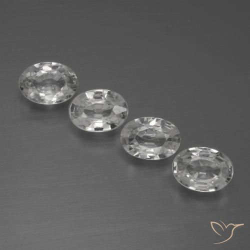 4.05ctw Naturale Bianco trasparente Zircone, Ovale, VS