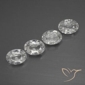 Gemme di Zircone Bianco trasparente naturale da 4.03 ct, Ovale, VVS-VS