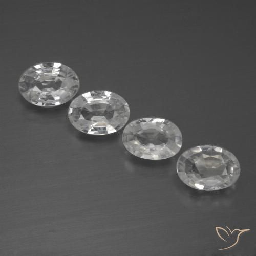3.66ctw Naturale Bianco trasparente Zircone, Ovale, VS