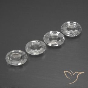 Gemme di Zircone Bianco trasparente naturale da 3.66 ct, Ovale, VS