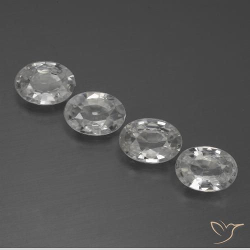 Gemme di Zircone Bianco naturale da 4.34 ct, Ovale, VVS-VS