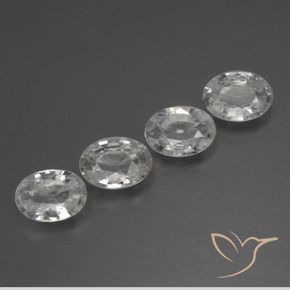 Gemme di Zircone Bianco naturale da 4.34 ct, Ovale, VVS-VS
