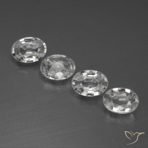 3.83ctw Naturale Bianco Zircone, Ovale, VS