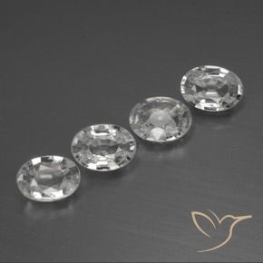 Gemme di Zircone Bianco naturale da 3.83 ct, Ovale, VS