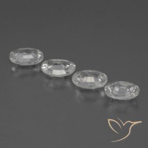 Gemme di Zircone Bianco naturale da 3.83 ct, Ovale, VS