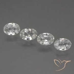 Gemme di Zircone Bianco naturale da 3.98 ct, Ovale, VS