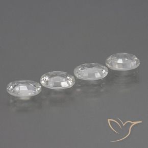 Gemme di Zircone Bianco naturale da 4.30 ct, Ovale, VVS-VS