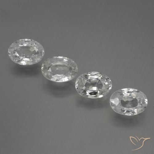 4.79ctw Naturale Bianco Zircone, Ovale, VS